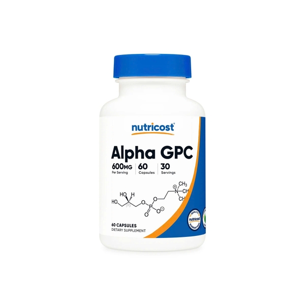 Nutricost Alpha GPC 600mg - Sức Khỏe Não Bộ, Cải Thiện Trí Nhớ (60 Viên)