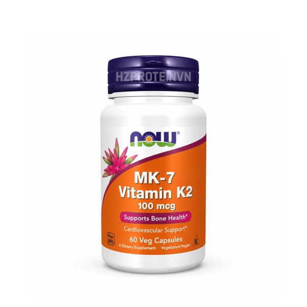 Now MK-7 Vitamin K2 100 mcg - Hỗ trợ xương chắc khỏe và bảo vệ sức khỏe tim mạch (60 Viên)