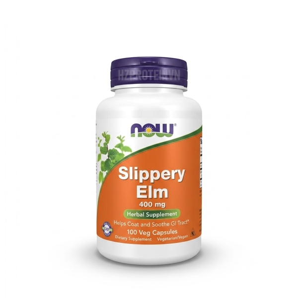 Now Slippery Elm 400mg - Hỗ Trợ Hệ Tiêu Hóa, Đường Ruột Khỏe Mạnh