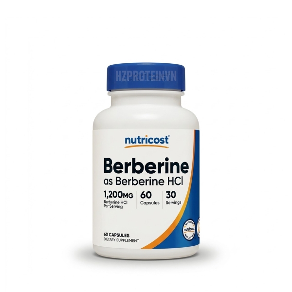 Nutricost Berberine 1200mg (60 Viên) - Hỗ Trợ Kiểm Soát Đường Huyết