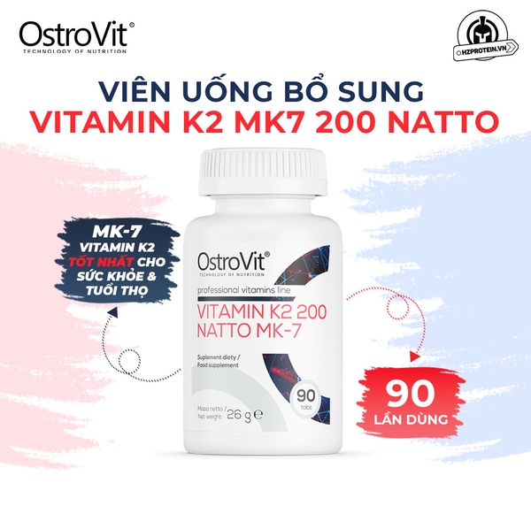 OSTROVIT VITAMIN K2 MK7 200 NATTO  (90 VIÊN)