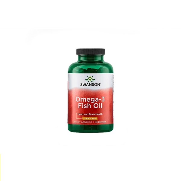 DẦU CÁ SWANSON OMEGA-3 - CUNG CẤP 300MG DHA+EPA, VỊ CHANH (150 VIÊN)