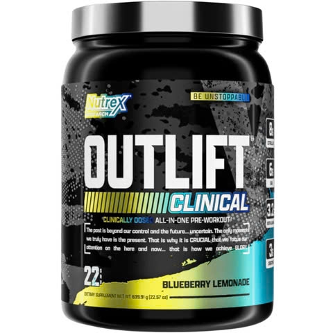 Nutrex Outlift Clinical (22 Lần Dùng) - Công thức Pre workout toàn diện nhất