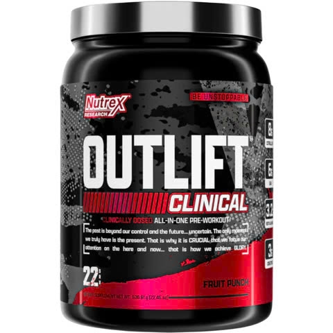 Nutrex Outlift Clinical (22 Lần Dùng) - Công thức Pre workout toàn diện nhất