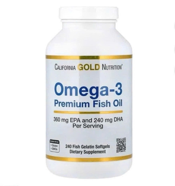 California Gold Nutrition Omega 3 Premium Fish Oil - Viên Uống Dầu Cá Của Mỹ (240 Viên)