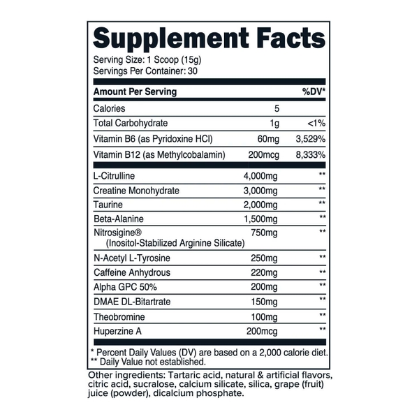 Primaforce Pre-Workout Complex - Tăng Sức Mạnh Tập Luyện (30 Lần Dùng)