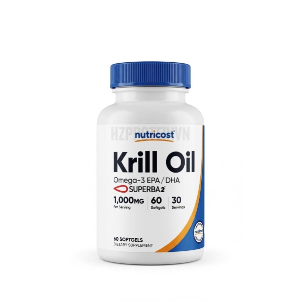 Nutricost Krill Oil 1000mg - Omega-3 EPA-DHA with Superba2