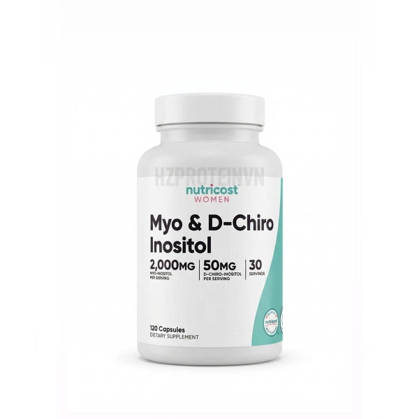 Nutricost Women Myo 2000mg & D-Chiro Inositol 50mg (30 lần dùng) - Cân Bằng Nội Tiết, Cải Thiện Chức Năng Sinh Sản