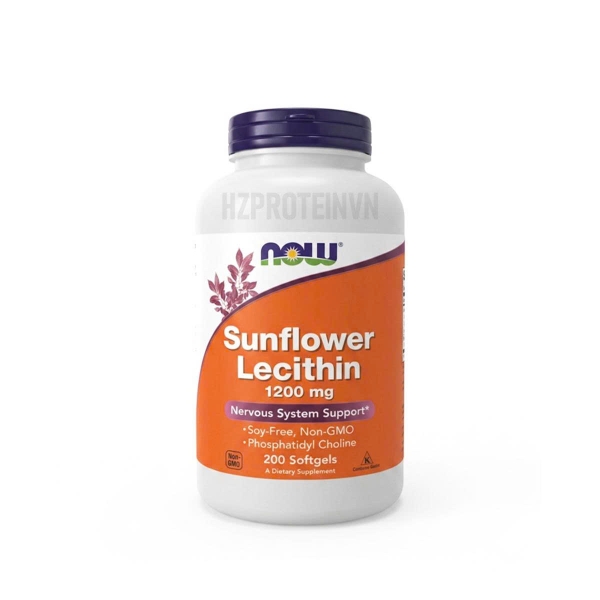 Now Sunflower Lecithin 1200mg - Hỗ Trợ Sức Khỏe Não Bộ Và Hệ Thần Kinh
