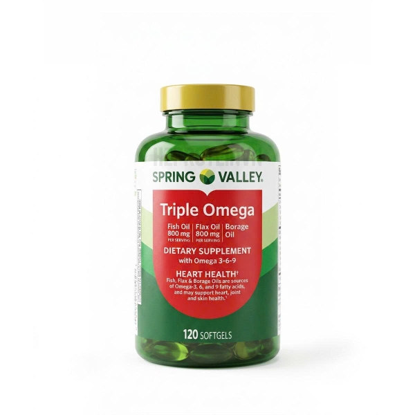 Dầu Cá Hỗ Trợ Bổ Não Spring Valley Triple Omega with Omega 3-6-9