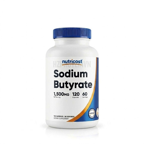 Nutricost Sodium Butyrate 1500mg - Cân Bằng Hệ Vi Sinh Đường Ruột