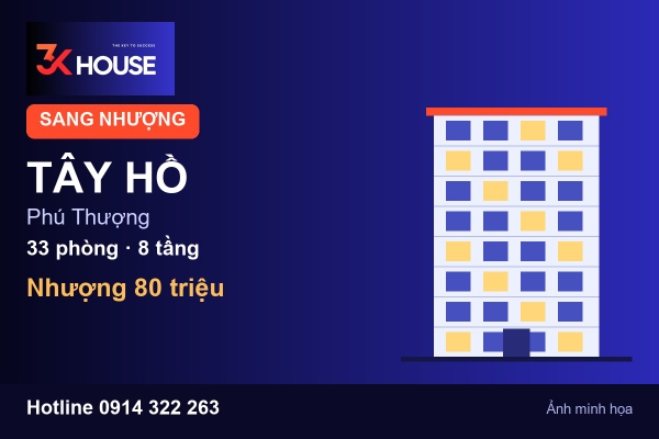 Ảnh minh họa: Cơ hội vận hành CHDV Phú Thượng, Tây Hồ: 33 phòng, nhượng 80 triệu