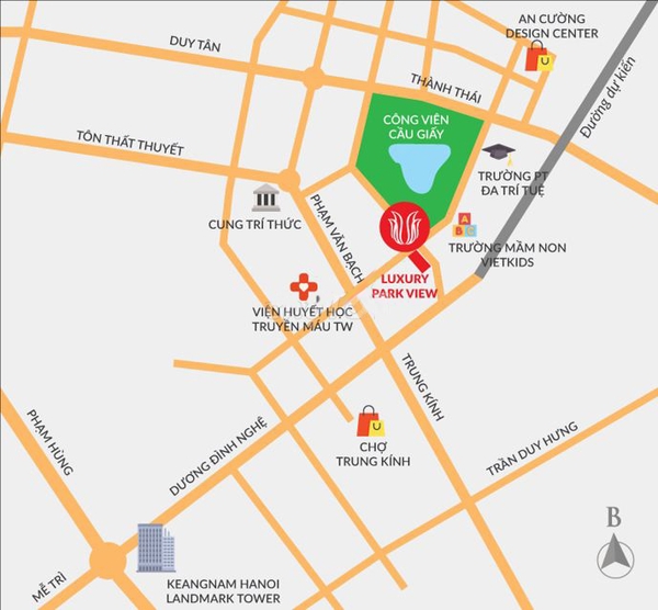 Bán căn cao cấp CC Luxury Park View Yên Hòa Cầu Giấy 132 m²