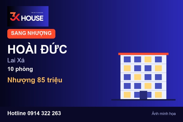 Ảnh minh họa: Lai Xá, Hoài Đức: nhượng CHDV 10 phòng, tính hoàn vốn nhượng khoảng 12,1 tháng