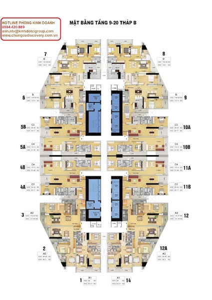 Bán Gấp chung cư Discovery Complex 99m² 2 PN