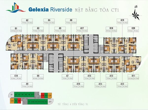 CHÍNH CHỦ BÁN GẤP CĂN GELEXIA RIVERSIDE 2 NGỦ GIÁ RẺ TẠI TÒA CT1
