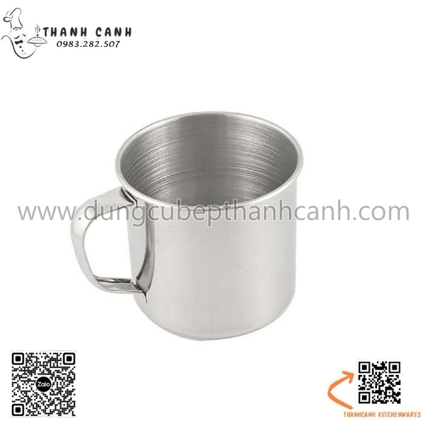 Ca inox 7 cm giá rẻ, cốc inox có quai cho học sinh hàng rẻ