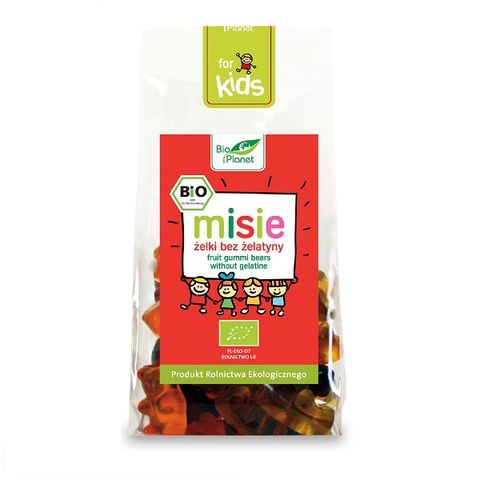Kẹo gấu Gummy hữu cơ không gelatin Bio Planet 100g