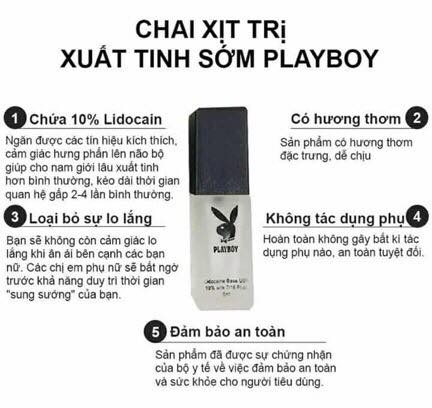 Chai xịt playboy chống xuất tinh sớm hiệu quả