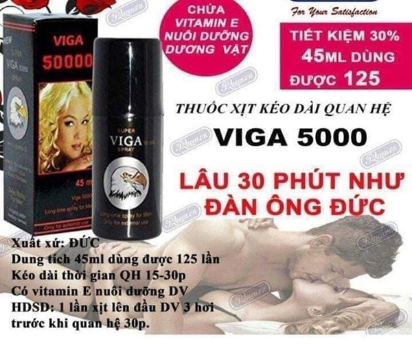 Chai xịt Viga 50000 Đức có tác dụng gì?