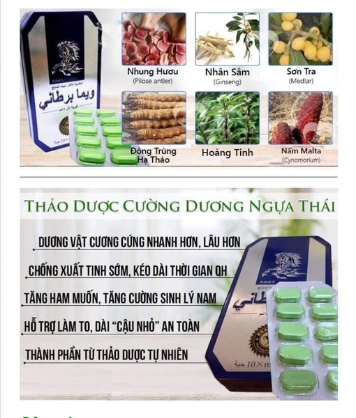 Thuốc tăng cường sinh lý cường dương Ngựa Thái an toàn cho người sử dụng