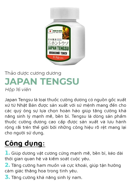 Công dụng của cường dương Japan Tengsu