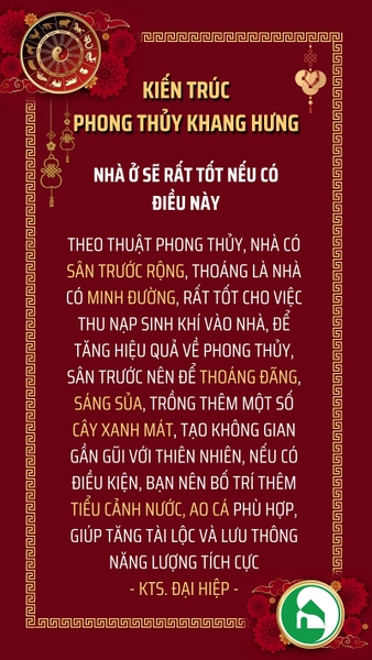 NHÀ Ở SẼ RẤT TỐT NẾU CÓ YÊU TỐ NÀY