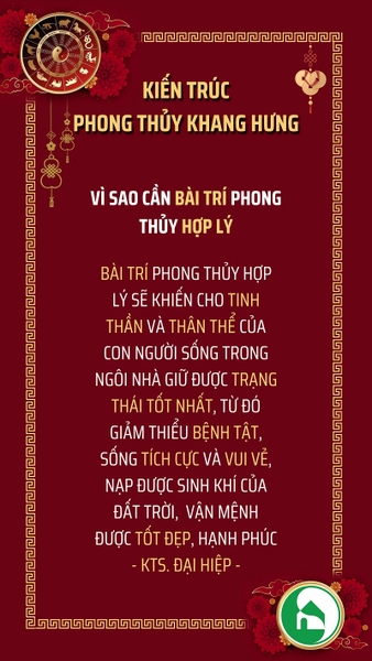 VÌ SAO CẦN BÀI TRÍ PHONG THỦY HỢP LÝ?