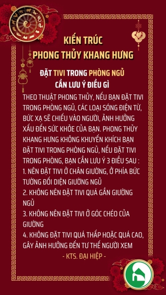 NHỮNG LƯU Ý KHI ĐẶT TIVI TRONG PHÒNG NGỦ