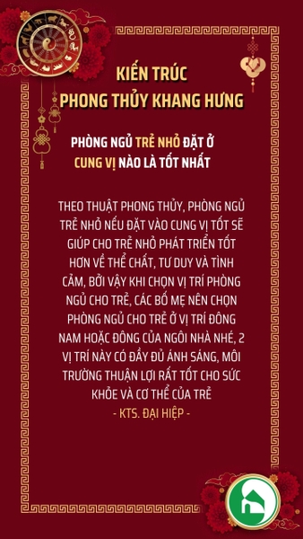 PHÒNG NGỦ TRẺ NHỎ ĐẶT Ở CUNG VỊ NÀO TỐT NHẤT?