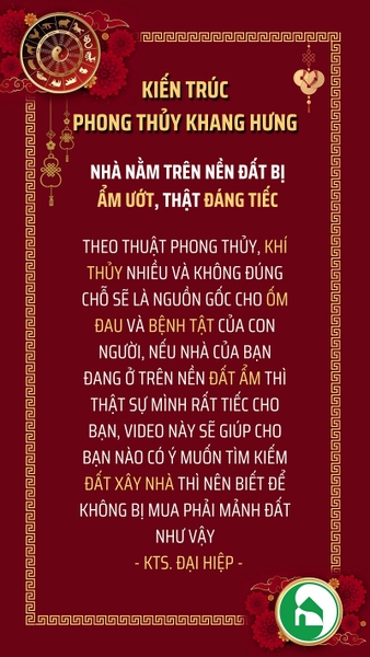 NHÀ NẰM TRÊN NỀN ĐẤT ẨM ƯỚT - THẬT ĐÁNG TIẾC