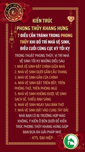 7 ĐIỀU CẦN TRÁNH KHI BỐ TRÍ NHÀ VỆ SINH