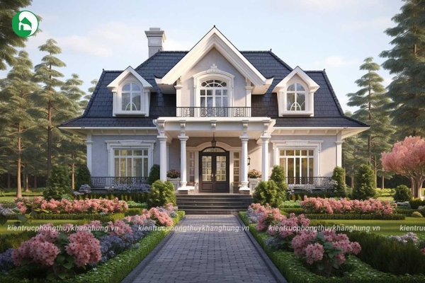 MẪU NHÀ TÂN CỔ ĐIỂN 2 TẦNG ĐẸP SANG TRỌNG NHẤT NĂM 2024