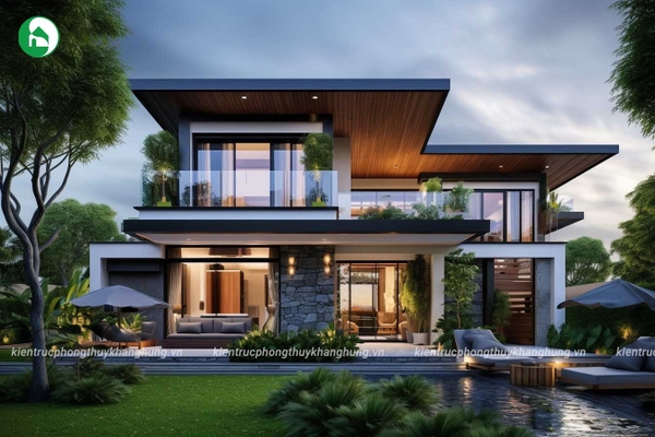 MẪU NHÀ MÁI BẰNG 2 TẦNG ĐẸP HIỆN ĐẠI HỢP XU HƯỚNG NHẤT 2025