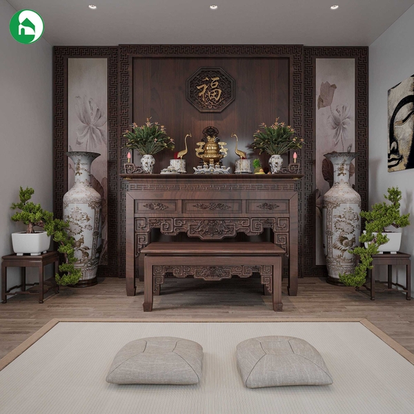 KÍCH THƯỚC BÀN THỜ GIA TIÊN PHONG THỦY RƯỚC TÀI LỘC VÀO NHÀ