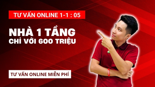 Mặt bằng công năng nhà 1 Tầng, chỉ với 600 Triệu