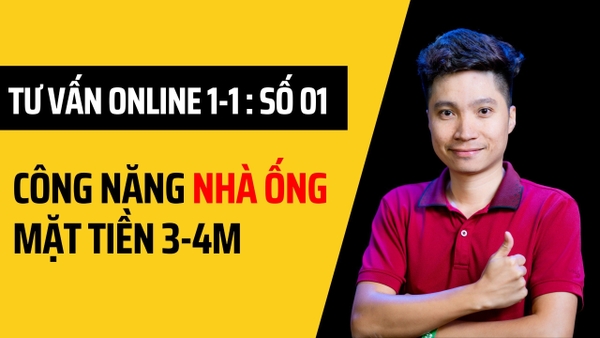 Mặt bằng công năng nhà phố mặt tiền 3-4m