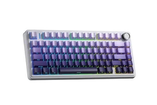AULA F75/ F75 PRO BÀN PHÍM CƠ GAMING 3 MODE (Phiên bản Trắng + tím gradient - Seiya/ Star Vector switch)