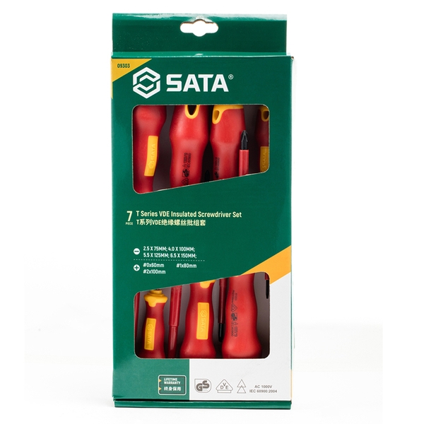 Bộ tua vít VDE dòng T 7 chi tiết SATA 09303