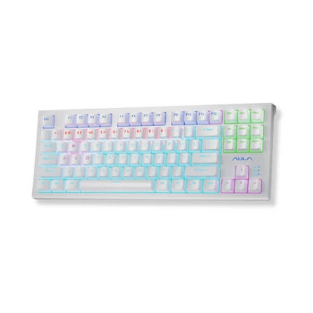 BÀN PHÍM CƠ GAMING CÓ DÂY AULA F3032 (Phiên bản màu trắng/red switch)