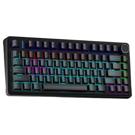 AULA F75 (6580) BÀN PHÍM CƠ GAMING 3 MODE (Phiên bản 3 mode/ Đen tím/ Graywood V3 switch)