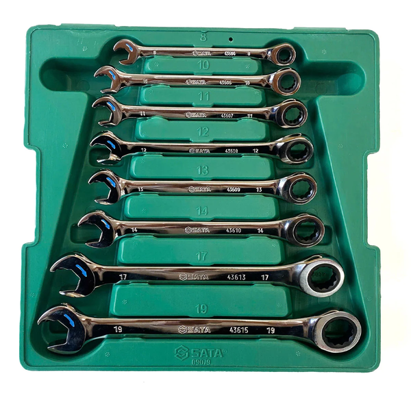 Bộ cờ lê vòng miệng tự động 8 chi tiết SATA 09079
