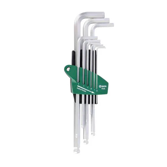 Bộ lục giác bi loại dài 9 chi tiết SATA 09128