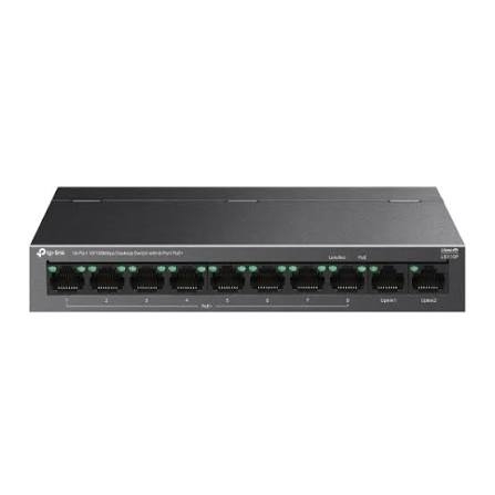 Switch 10 Cổng, 8 PoE+ Chuẩn 30W, Hỗ Trợ Extend 250m