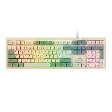 AULA S102 (4722) BÀN PHÍM GIẢ CƠ GAMING CÓ DÂY (Phiên bản Xanh lá + Be)