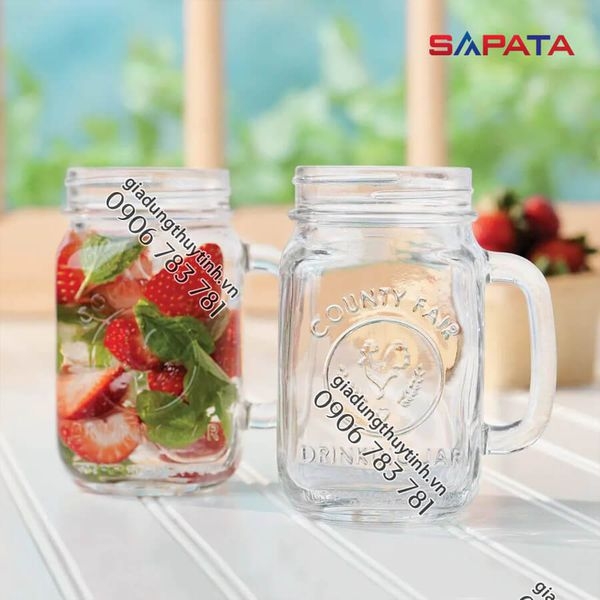 Ly thủy tinh tay cầm 450ml SAPATA