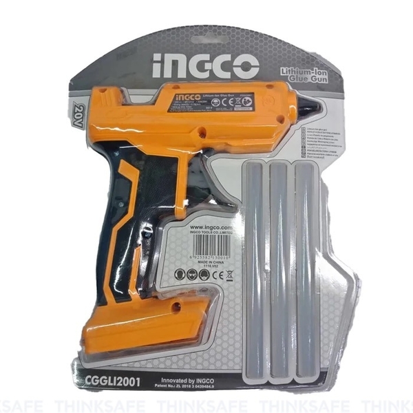 Súng bắn keo pin Lithium 20V INGCO CGGLI2001, đường kính 11.2mm, kèm 2 ...