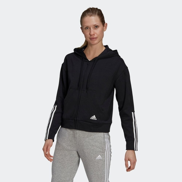 ao-khoac-adidas-nu-chinh-hang-essentials-loose-cut-3-stripes-full-zip-hoodie-den