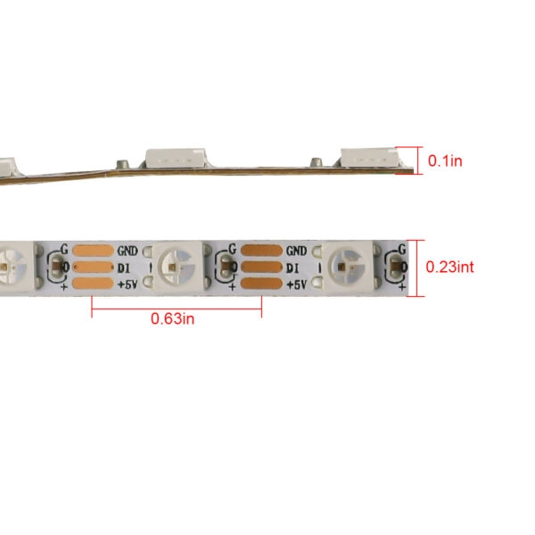 Dây LED 5V (3Pin) ARGB Rainbow (5mm) - 30cm