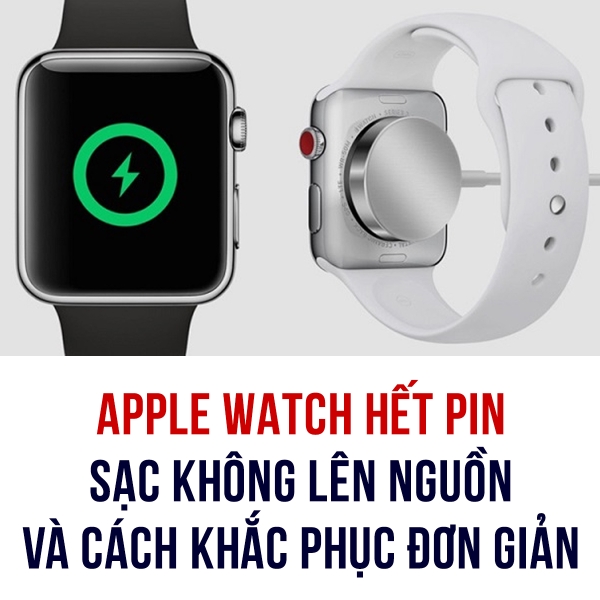 Apple Watch hết pin sạc không lên nguồn và cách khắc phục đơn giản